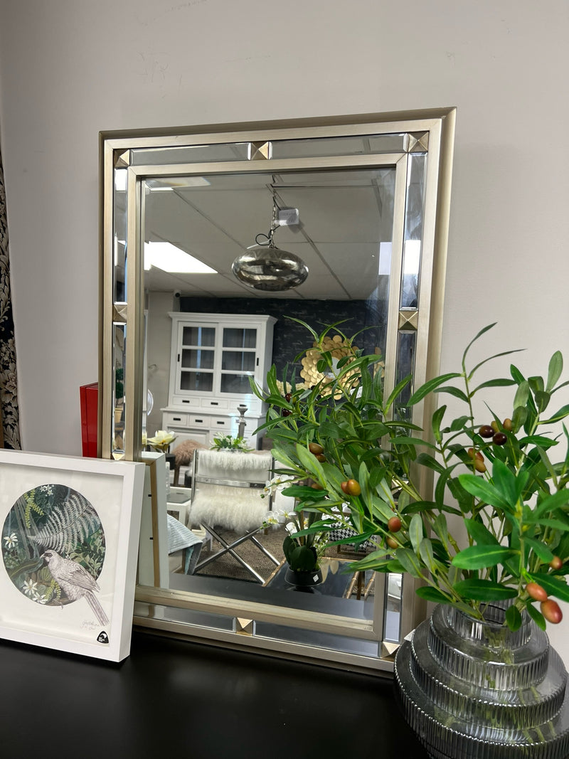 Champagne Bevelled wall Mirror 900x600