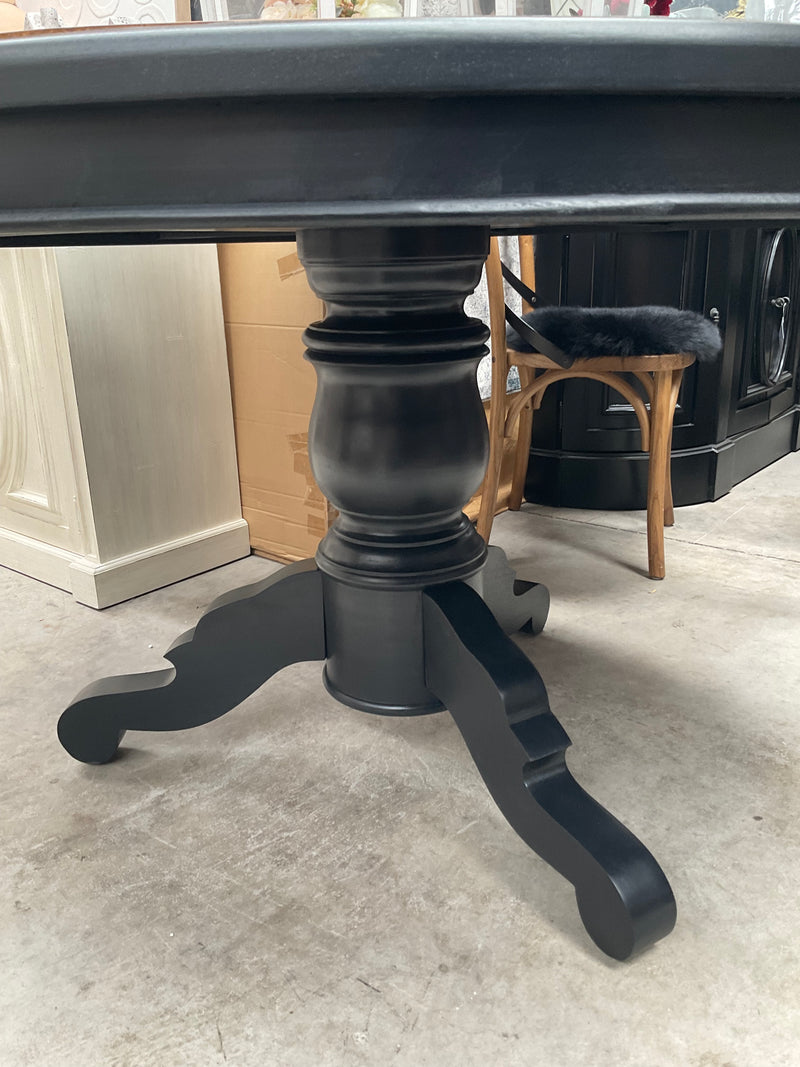 1.4M Round French Country Dining Table  Black