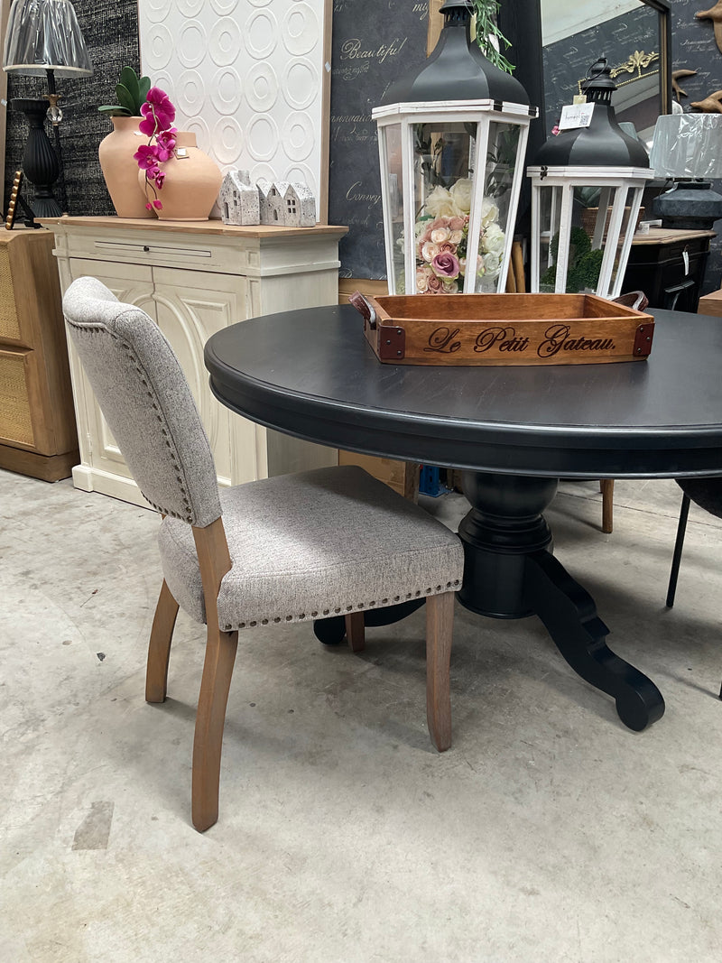 1.4M Round French Country Dining Table  Black