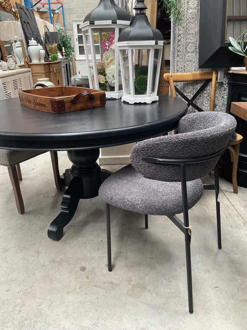 1.4M Round French Country Dining Table  Black