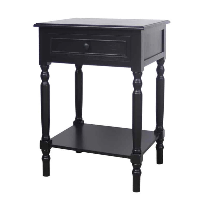 Cyrus Accent Bedside Table Black