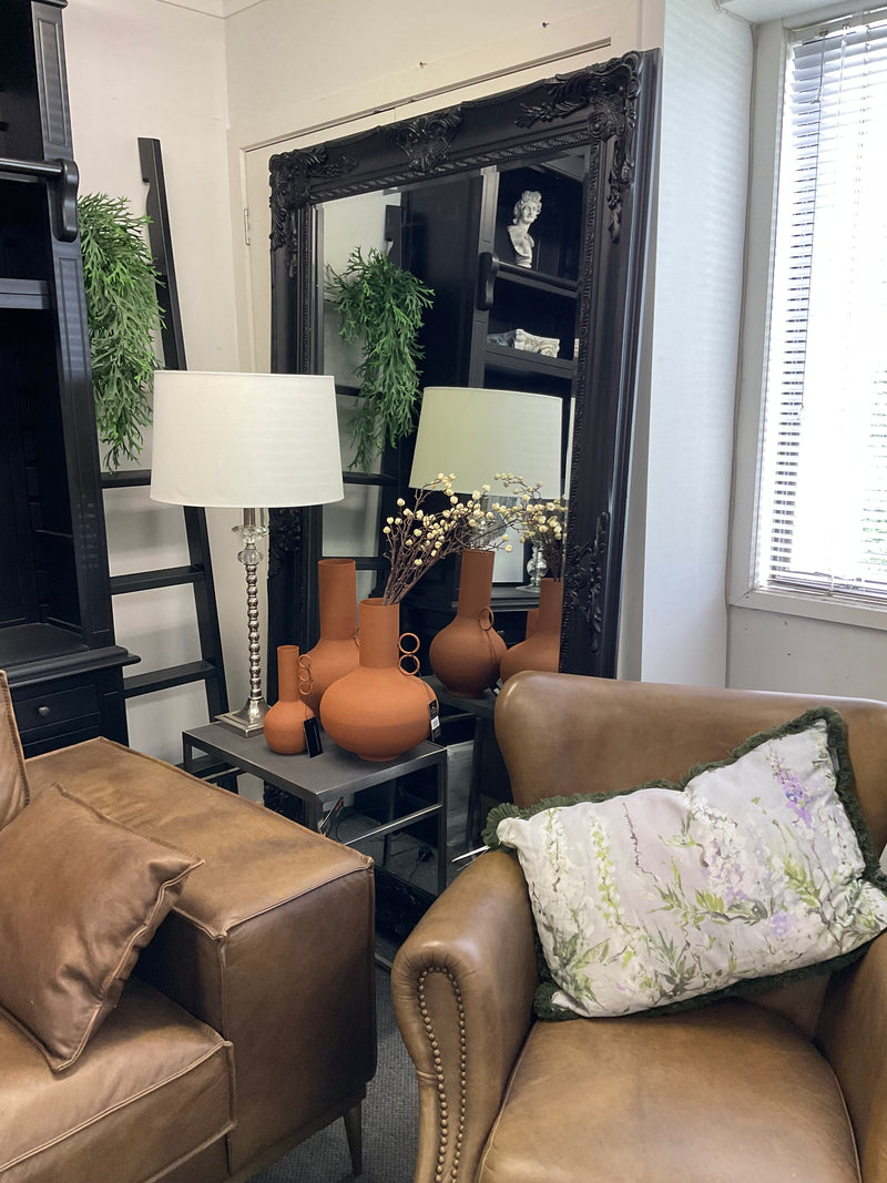 Antique Ornate Leaner Mirror Black 2x1.2M