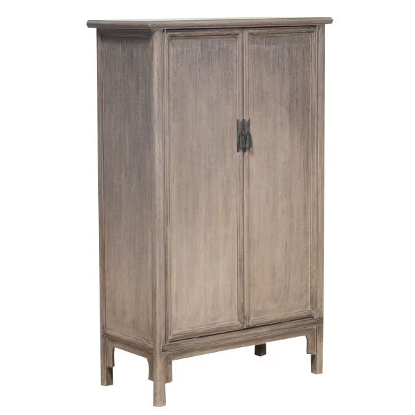 LOTUS & JADE TALL 2 DOOR CABINET - POPLAR