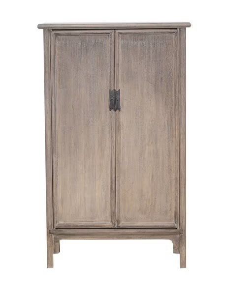 LOTUS & JADE TALL 2 DOOR CABINET - POPLAR