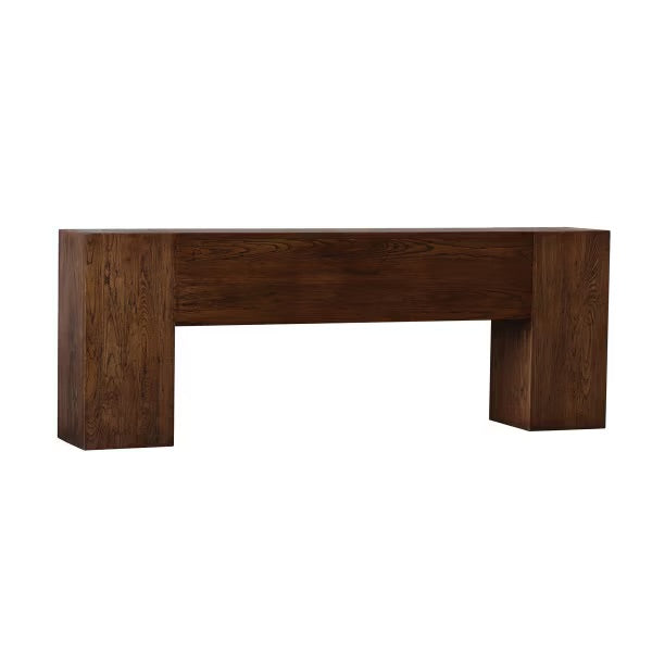 DOVETEAIL BLOCK CONSOLE ANTIQUE ELM RECLAIMED ELM