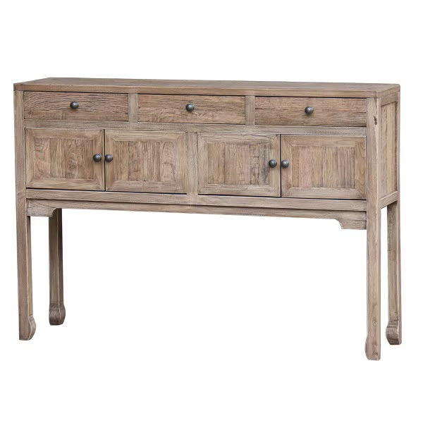 CONSOLE - RECLAIMED OAK TOP