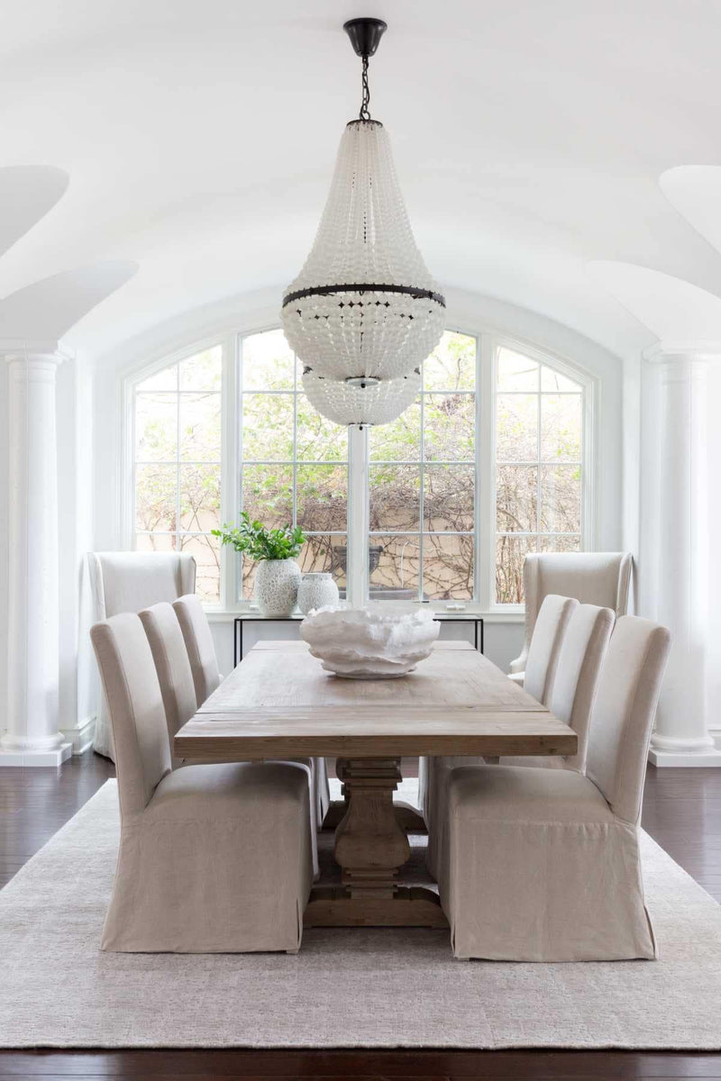 2.4-3.3m Extended Reclaimed Wood Trestle Dining Table