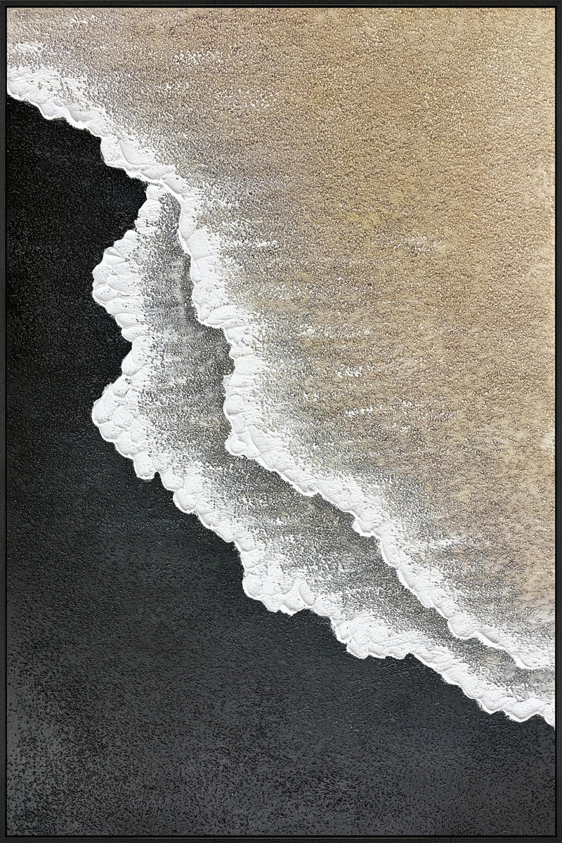 Sea Foam-Canvas Painting with Heavy Texture on wave