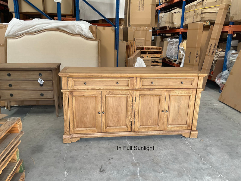 French Country Style Oak Wood Buffet Sideboard