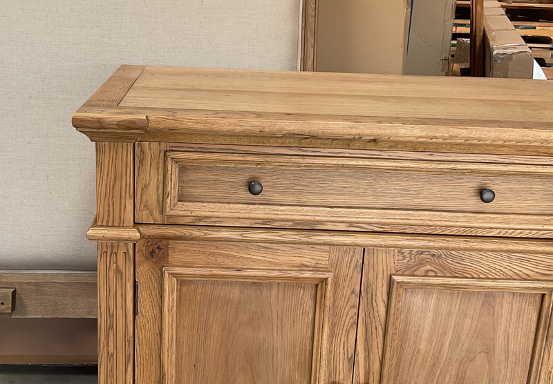 French Country Style Oak Wood Buffet Sideboard