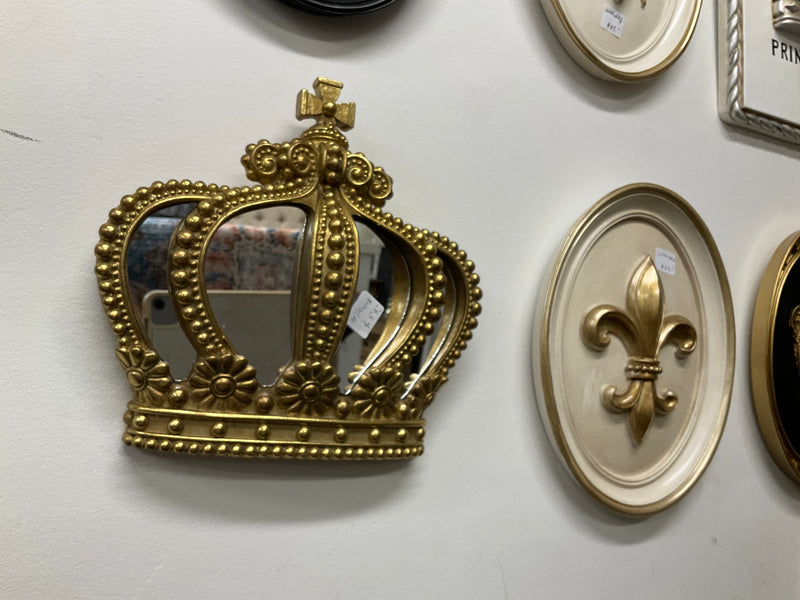 ORNAMENT-CROWN MIRRORED(24.5CM) Gold