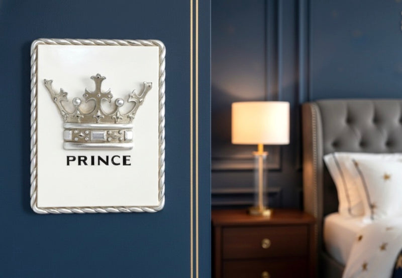 WALLART-CROWN PRINCE-WHITE(27CM)