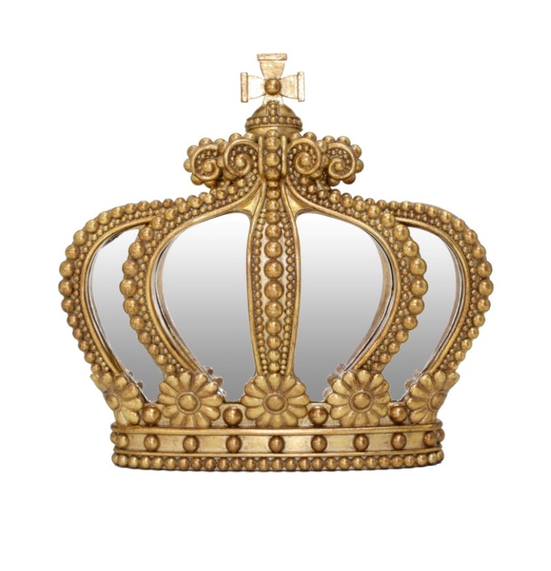 ORNAMENT-CROWN MIRRORED(24.5CM) Gold