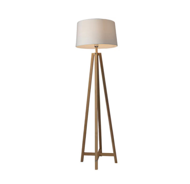 BAMBOO & LINEN FLOOR LAMP - NATURAL