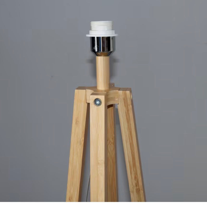 BAMBOO & LINEN FLOOR LAMP - NATURAL