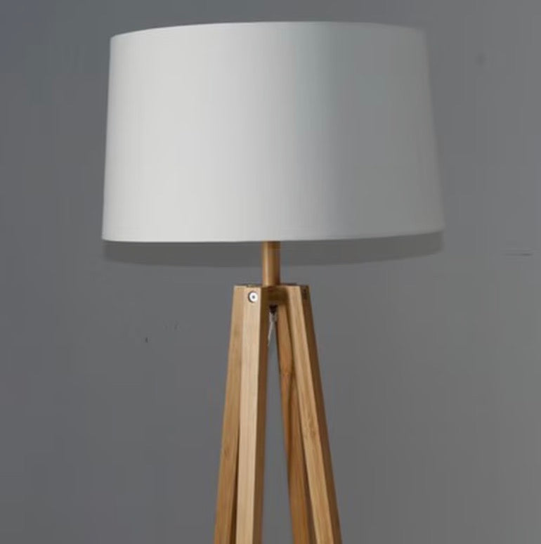 BAMBOO & LINEN FLOOR LAMP - NATURAL