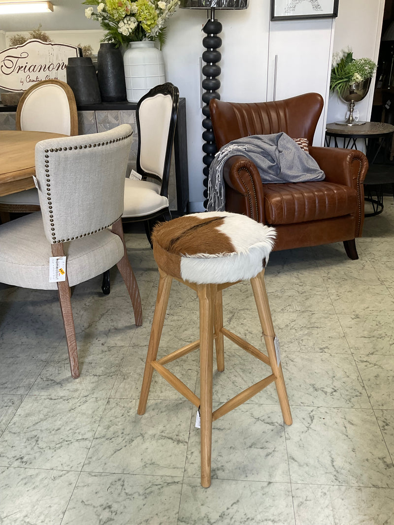 Rocko Cowhide Bar Stool Natural x3