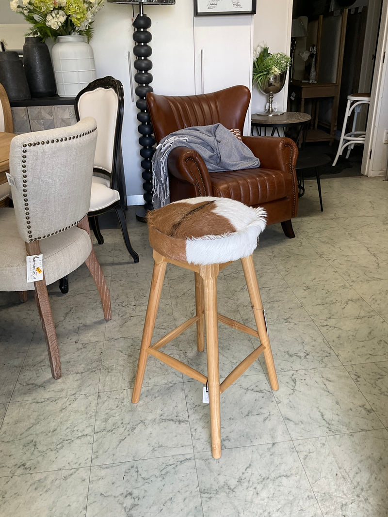 Rocko Cowhide Bar Stool Natural x3