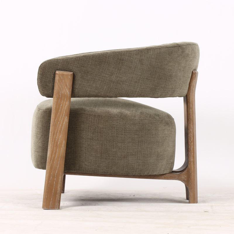 Arcus Lounge Chair Luxe Olive + Light Oak