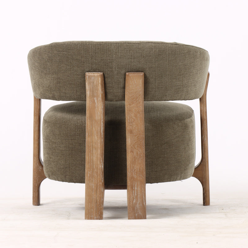 Arcus Lounge Chair Luxe Olive + Light Oak