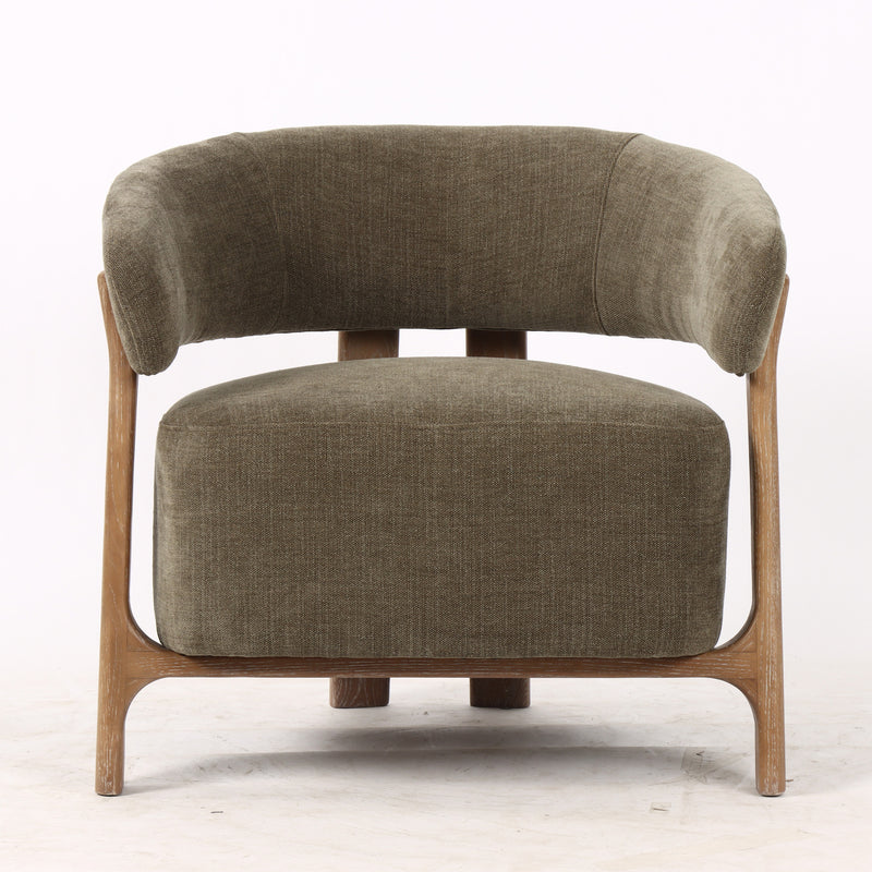 Arcus Lounge Chair Luxe Olive + Light Oak