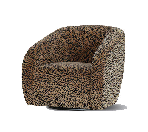 CROWN SWIVEL CHAIR - BROWN/BLACK
