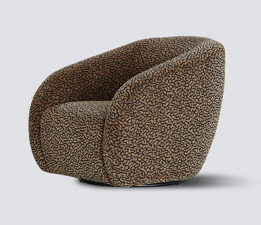 CROWN SWIVEL CHAIR - BROWN/BLACK