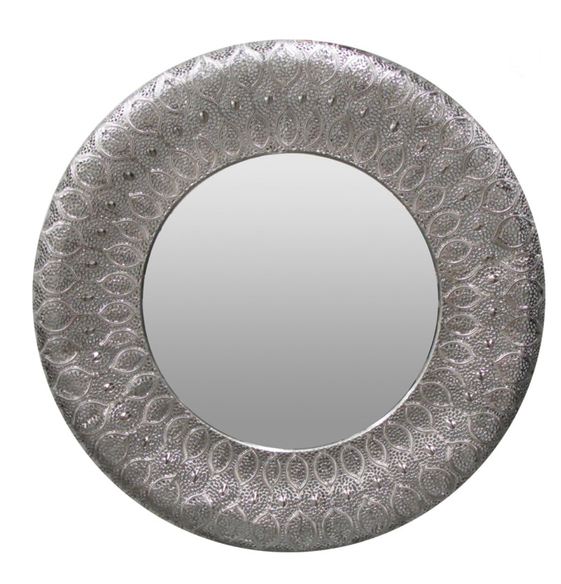 Panama Mirror Round Silver