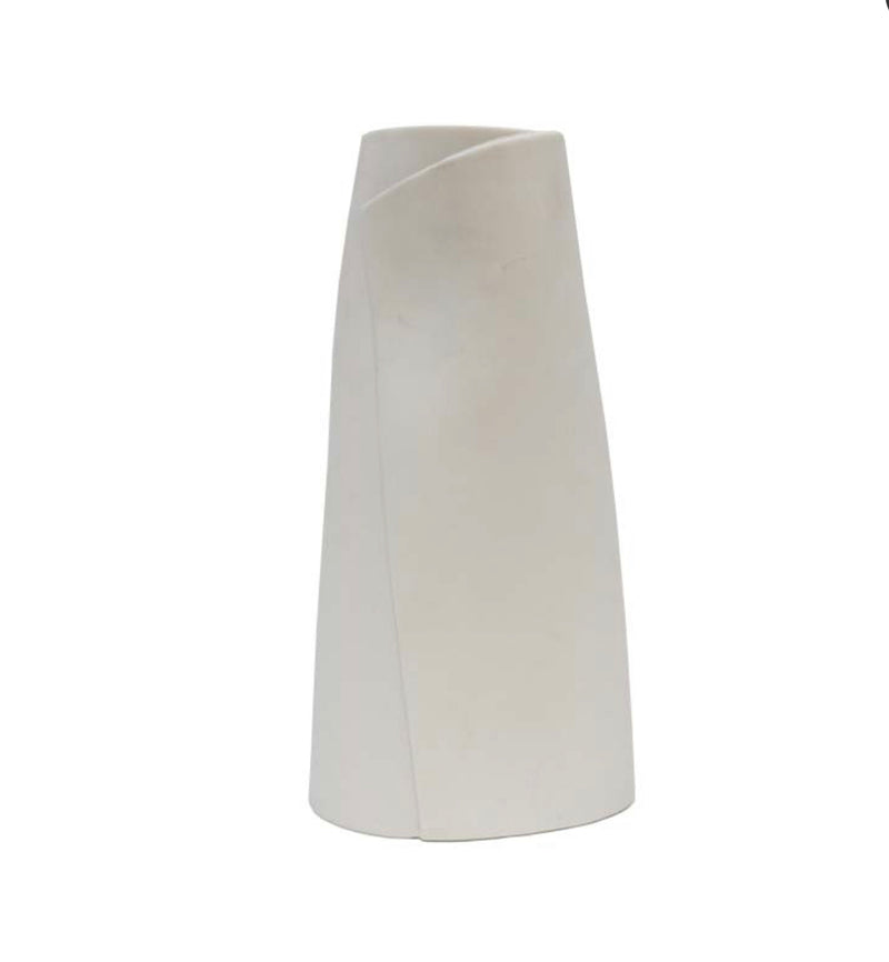 Ceramic Paper Wrap Vase white 24cm H