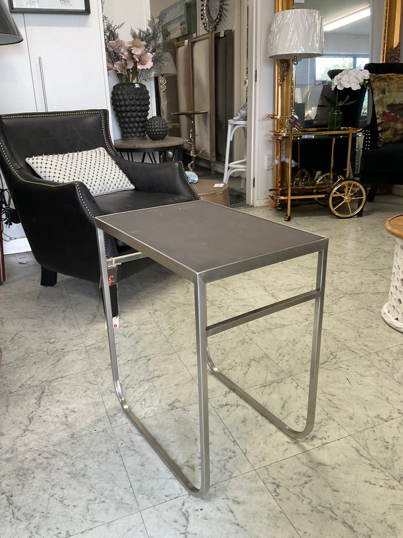 Brushed Stainless Steel Side Table
