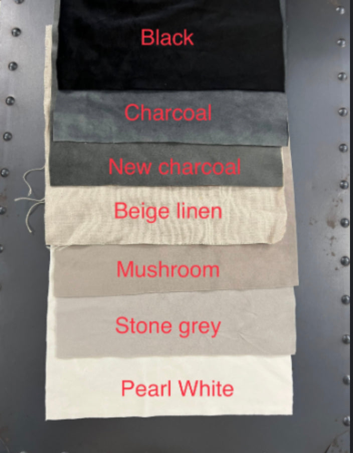 King/ Buttoned 1500mm High New Handprint-free charcoal velvet Headboard