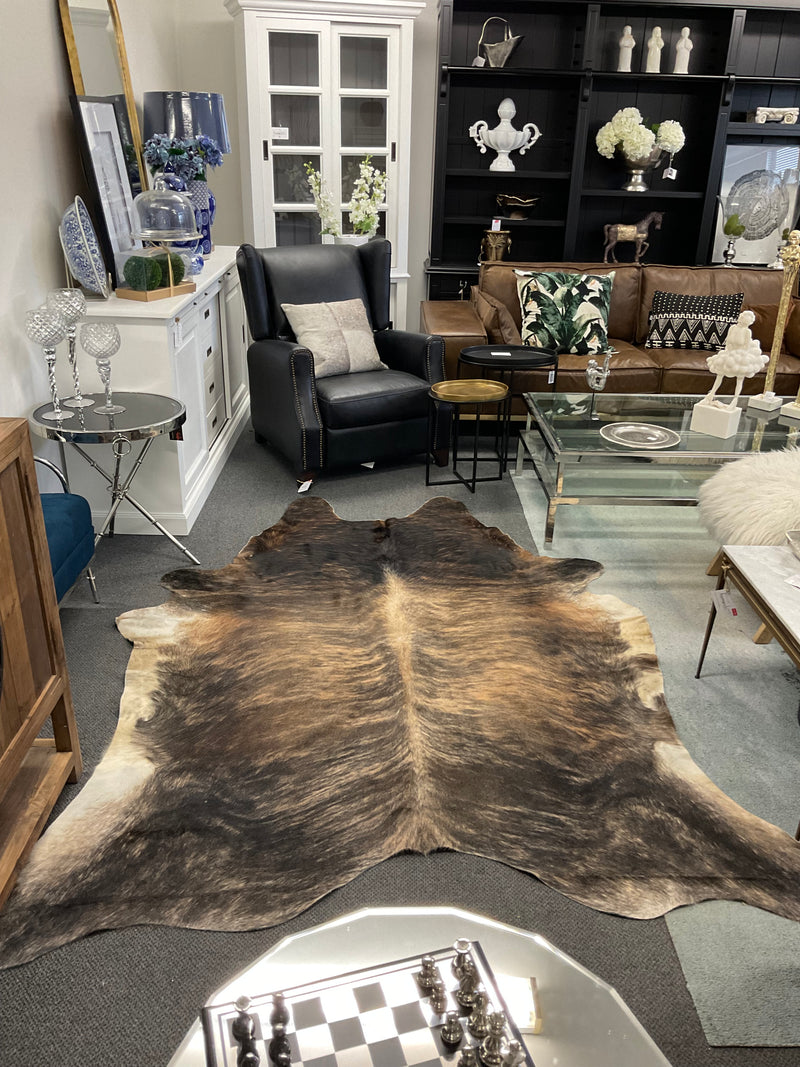 Cowhide Rug Grade A+++ large/ Natural Exotic Brown