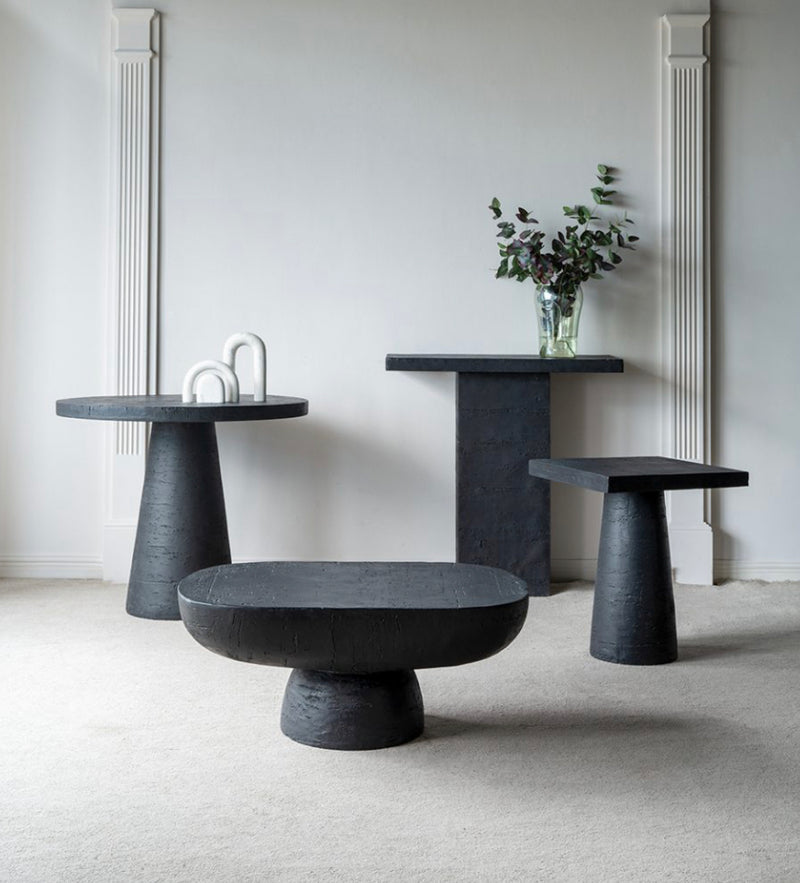 Cement Console Table Black