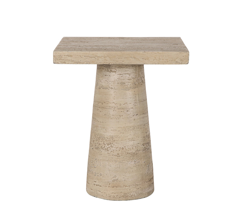 Cement Square Side Table Natural