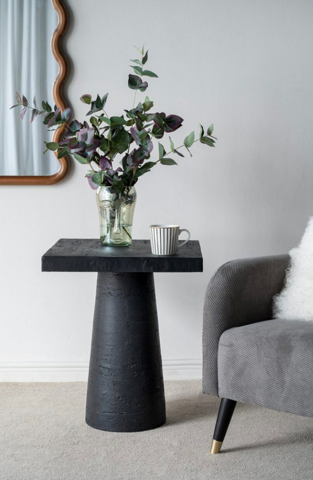 Cement Square Side Table BLACK