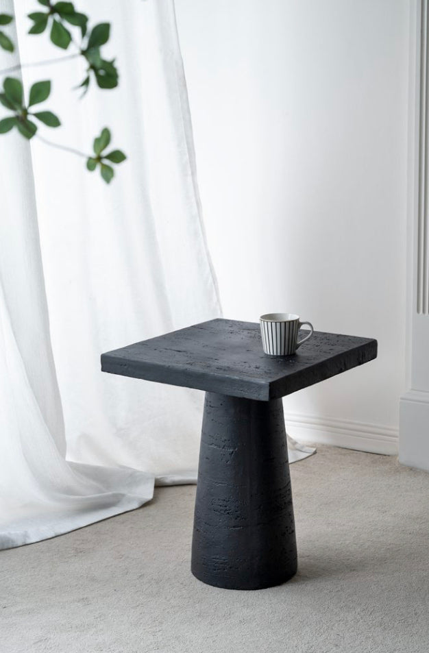 Cement Square Side Table BLACK
