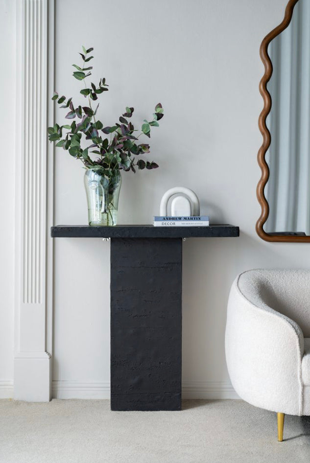 Cement Console Table Black