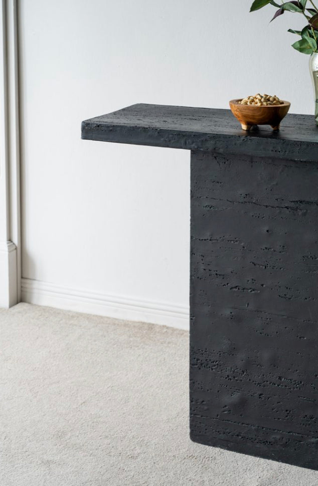 Cement Console Table Black