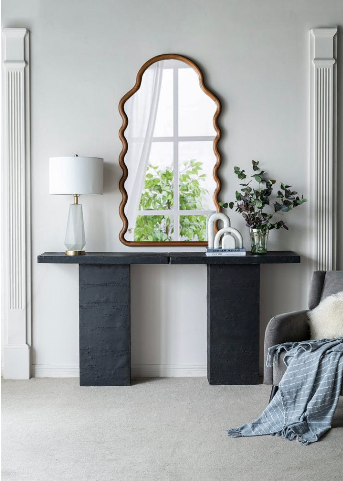 Cement Console Table Black