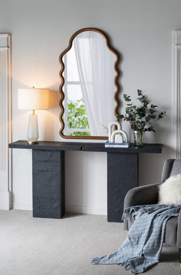 Cement Console Table Black