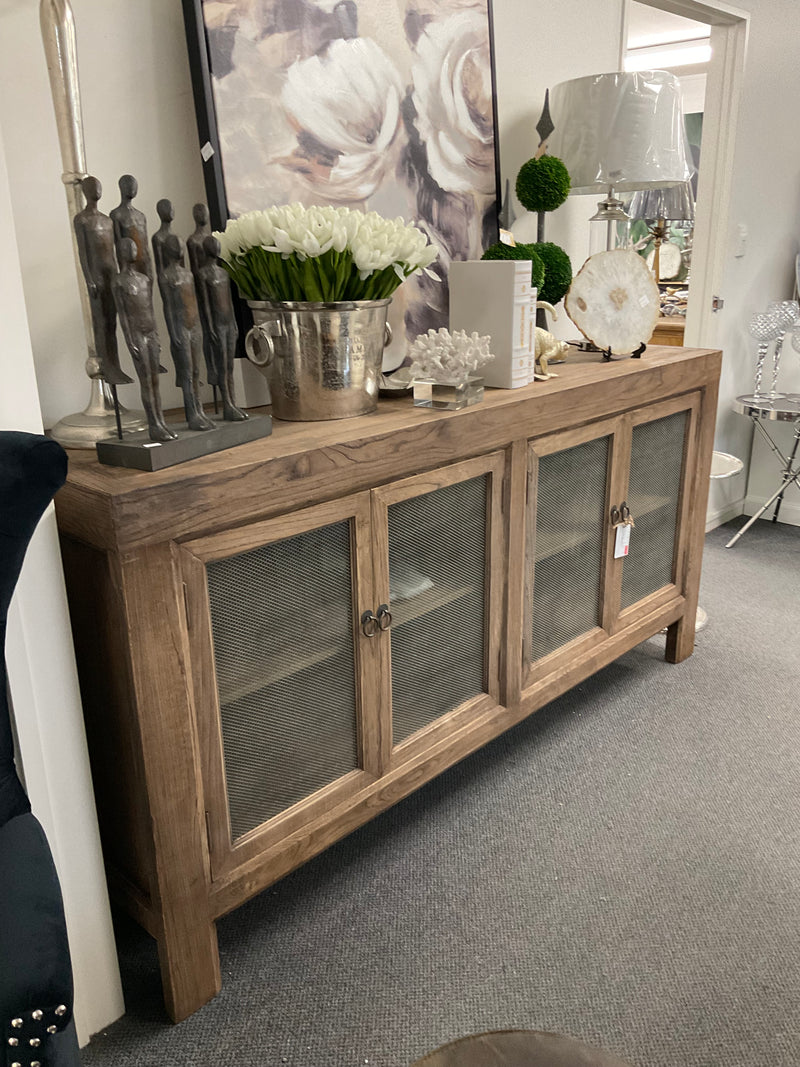 BUFFET W/ CHICKEN WIRE DOORS - OLD ELM