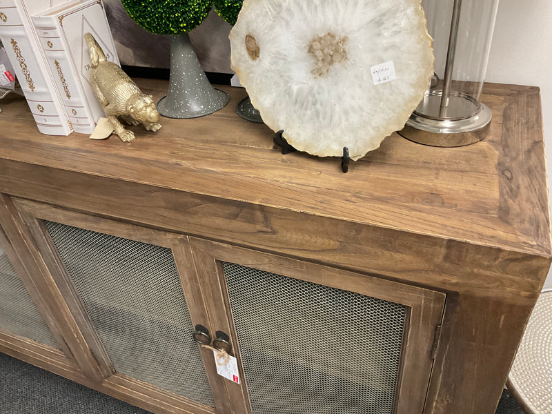 BUFFET W/ CHICKEN WIRE DOORS - OLD ELM