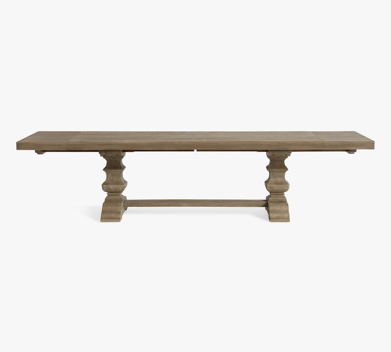 2.4-3m Extended Reclaimed Wood Trestle Dining Table