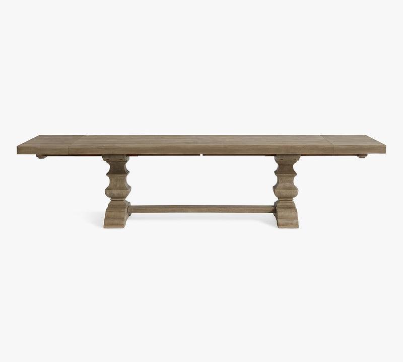 2.4-3.3m Extended Reclaimed Wood Trestle Dining Table