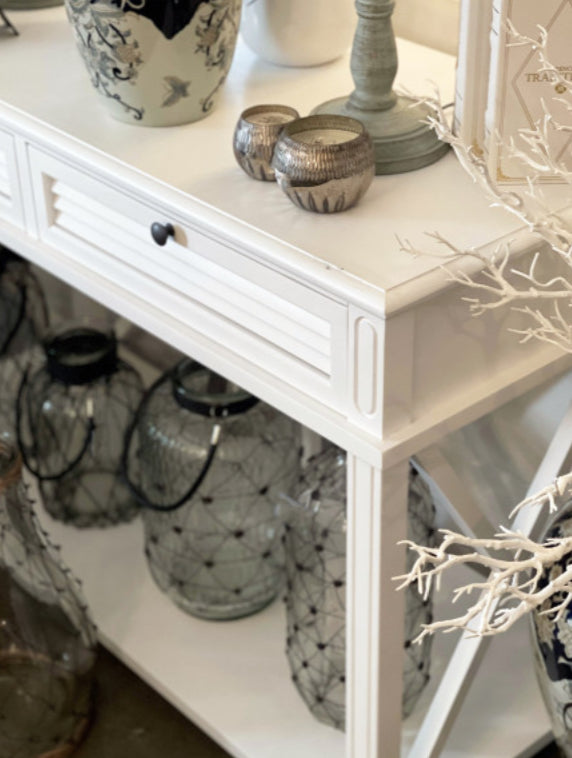 Hampton/ Coast White 2 Drawer Hall Table $300 off