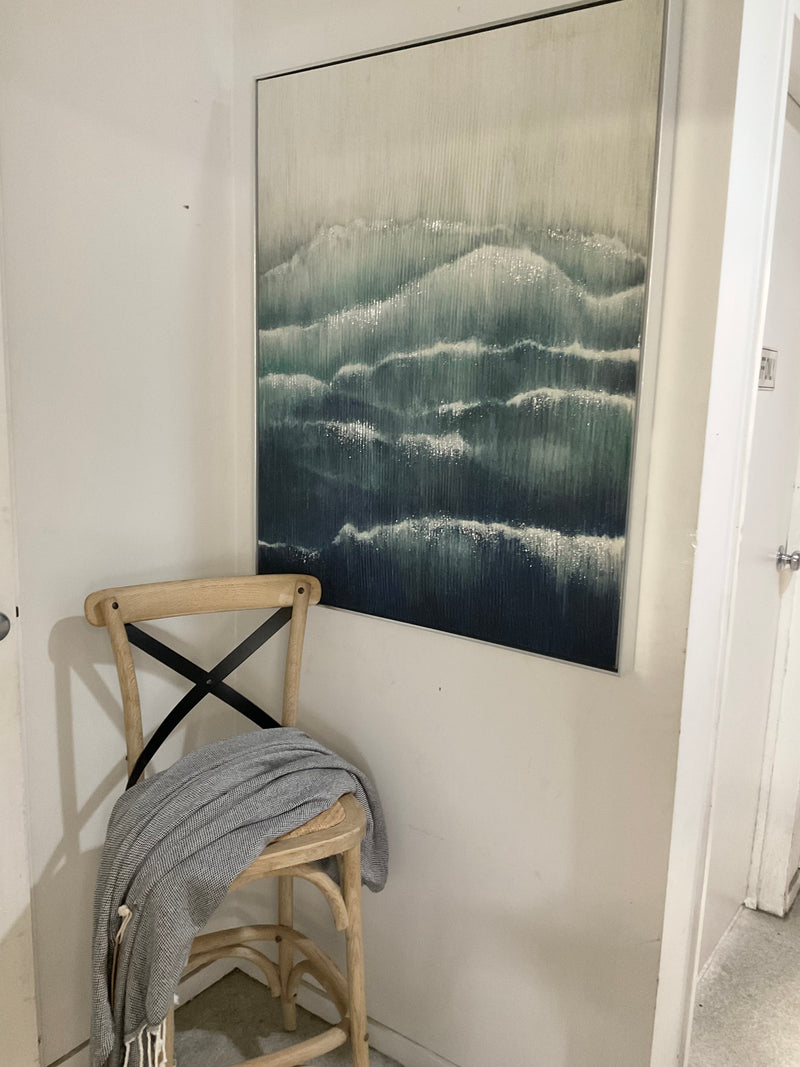 Ocean Wave II Framed Gesso Wall Art 102x82