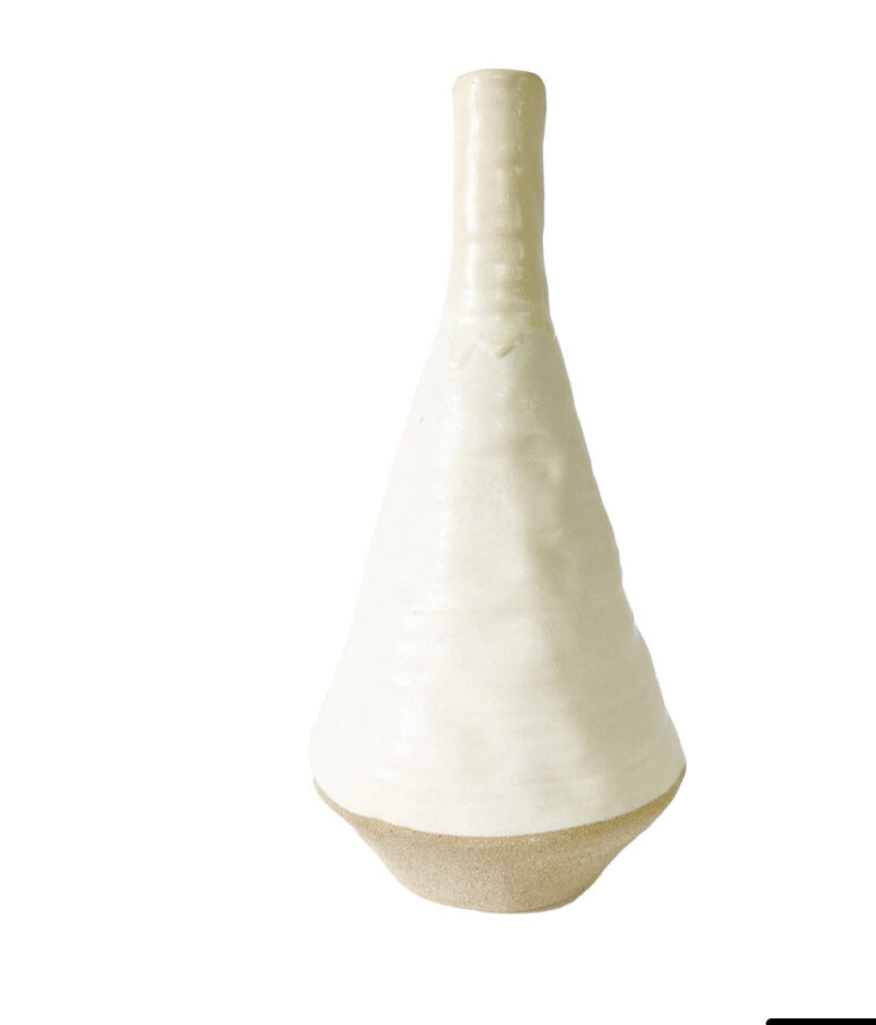 CREAM TALL BUD VASE