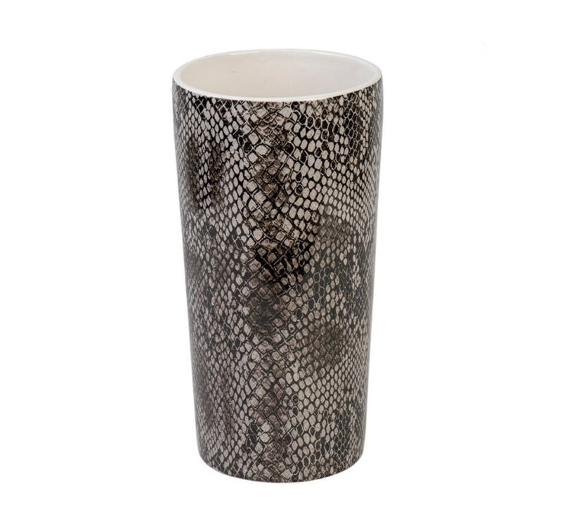 VASE W/ SNAKE SKIN PATTERN LRG