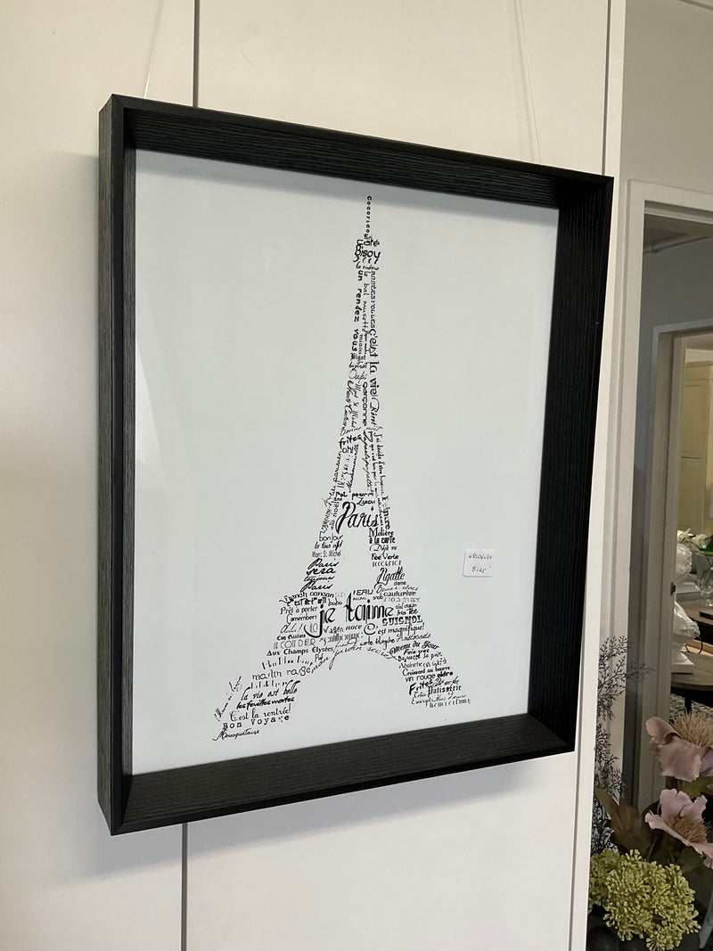 Framed Eiffel Tower Wall Art 52x42