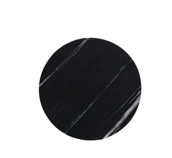 MARBLE CHARGER PLATE - BLACK